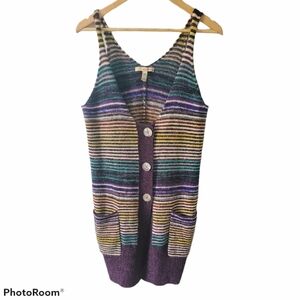 American Rag Stripe Long Sweater Vest Size Small